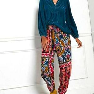 Anthroplogie Zadie Velvet Sleep Pants, Size XS Petite